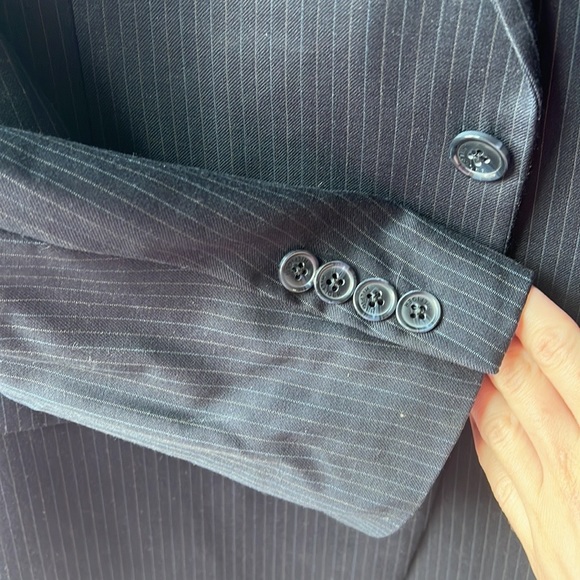 Tommy Hilfiger Navy Striped Suit Set Jacket and pants - Picture 6 of 16